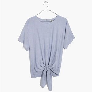 Madewell Button-Back Tie Tee in Stripe